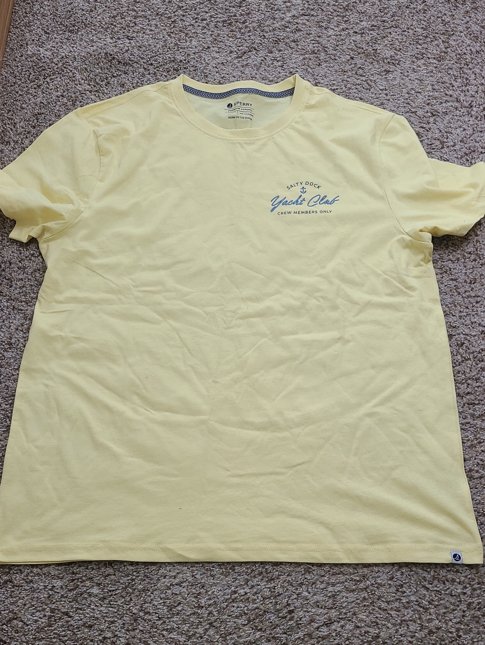 Sperry Light Yellow Yacht Club Graphic Short Sleeve Tee